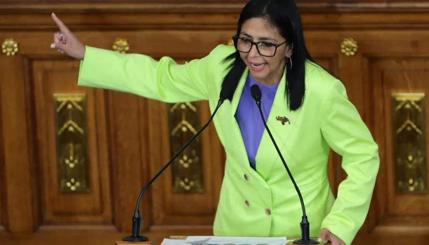 La presidenta encargada de Venezuela, Delcy Rodríguez.