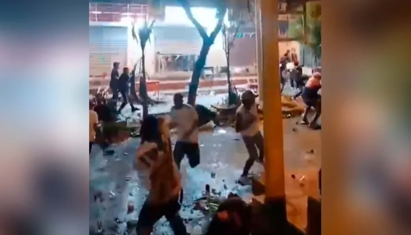 Trifulca ocurrida el 1 de enero en el Bulevar de Costa Hermosa. 