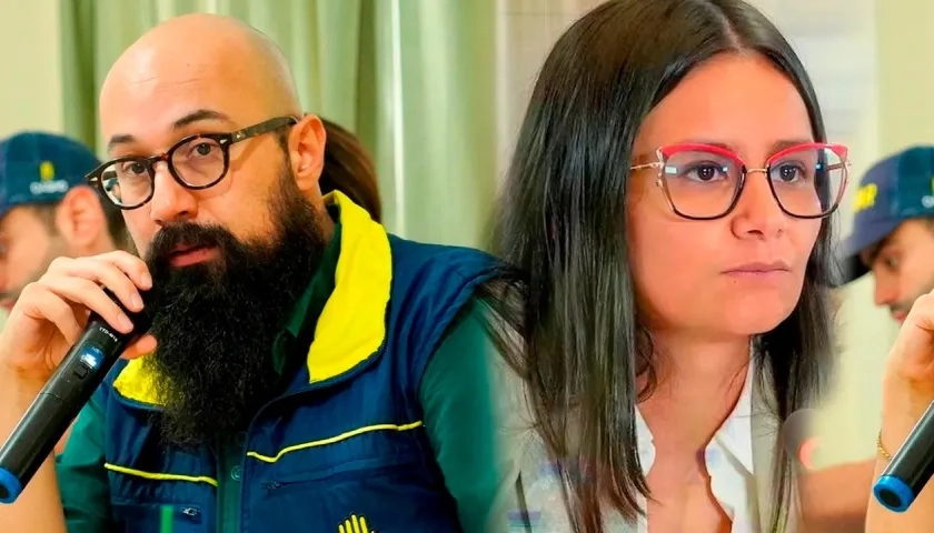 Carlos Carrillo y Angie Rodríguez, directores de la Ungrd y el Dapre, respectivamente. 