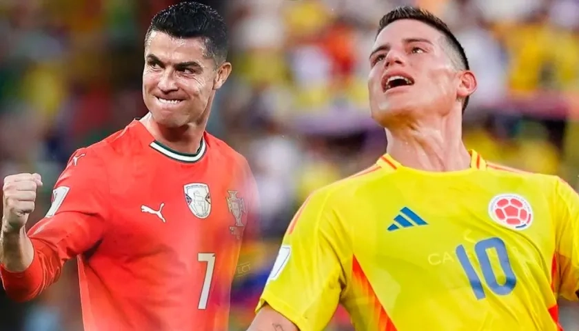 Cristiano Ronaldo y James Rodríguez.