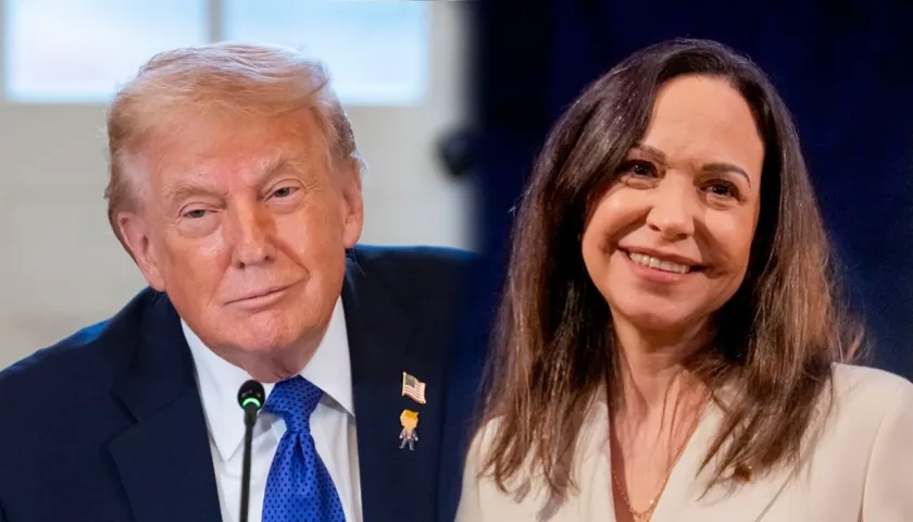 Donald Trump y María Corina Machado.