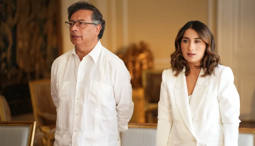 El Presidente Gustavo Petro y Laura Sarabia.
