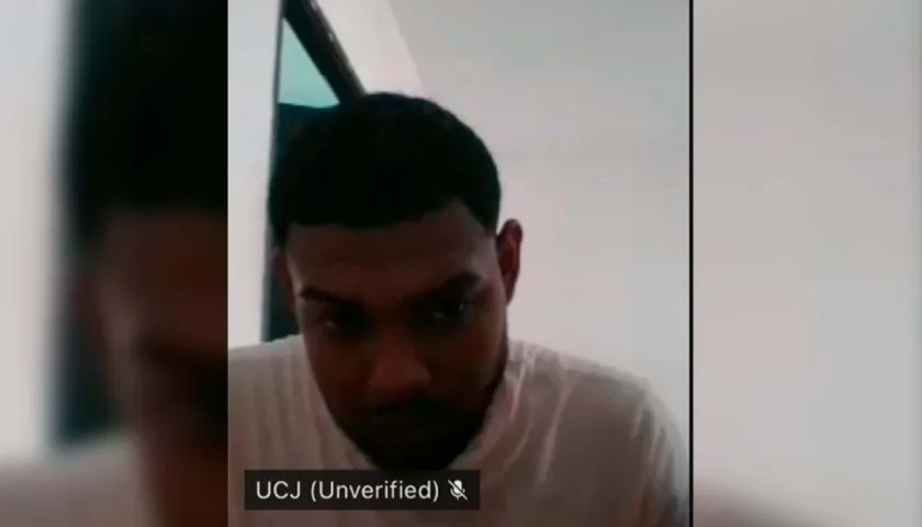 Jorman Javier Rodríguez Huyke durante la audiencia de este jueves. 