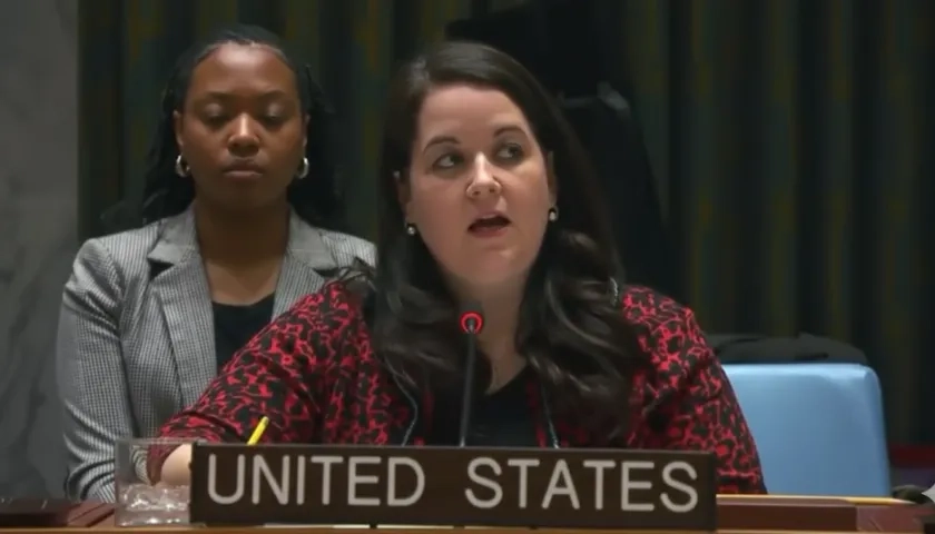 La representante de Estados Unidos en la ONU, Jennifer Locetta.