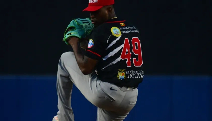 Julio Teherán, abridor de los Tigres de Cartagena. 