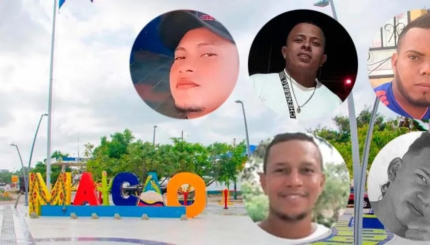 Las cinco personas asesinadas en Maicao. 