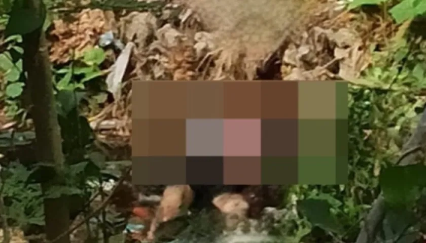 Lugar donde fue asesinada la mujer. 