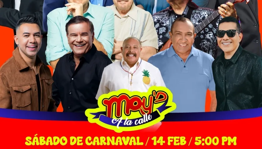 Cartelera de Moy's para el Carnaval 2026.