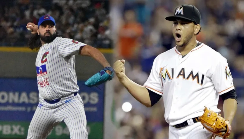 Nabil Crismatt y Henderson Álvarez.