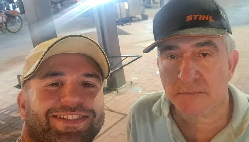 Oscar Arévalo y su hijo, Juan Diego Arévalo 