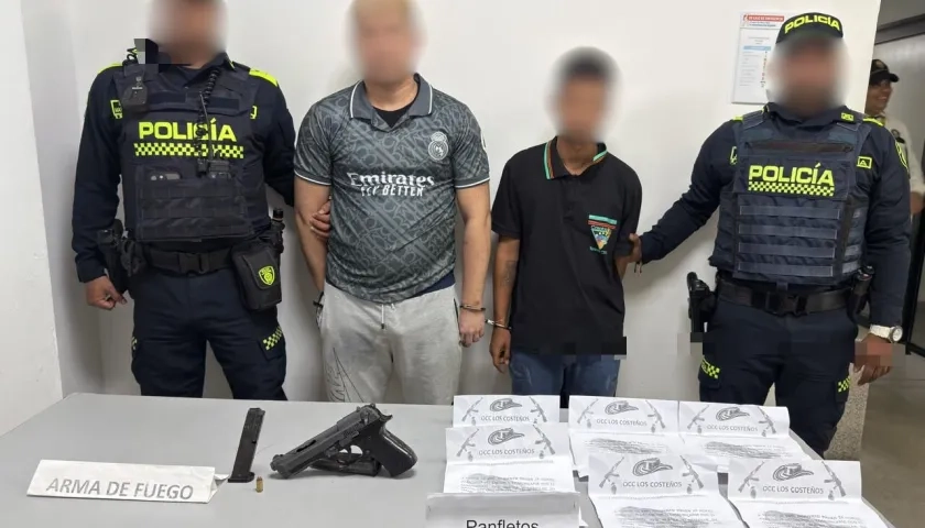 Los dos hombres fueron capturados por unidades de la Policía Nacional. 