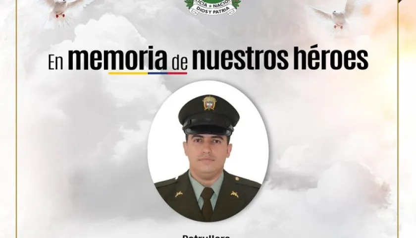 El patrullero Carlos Pineda Castro. 