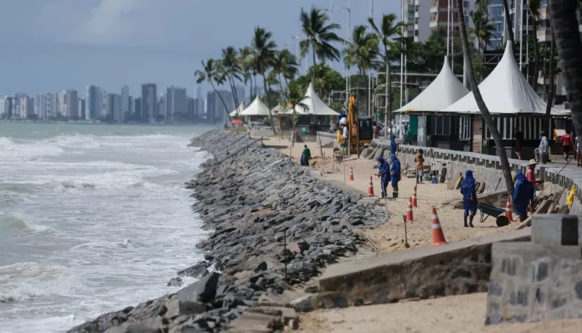 Playa de Recife, en Brasil. 