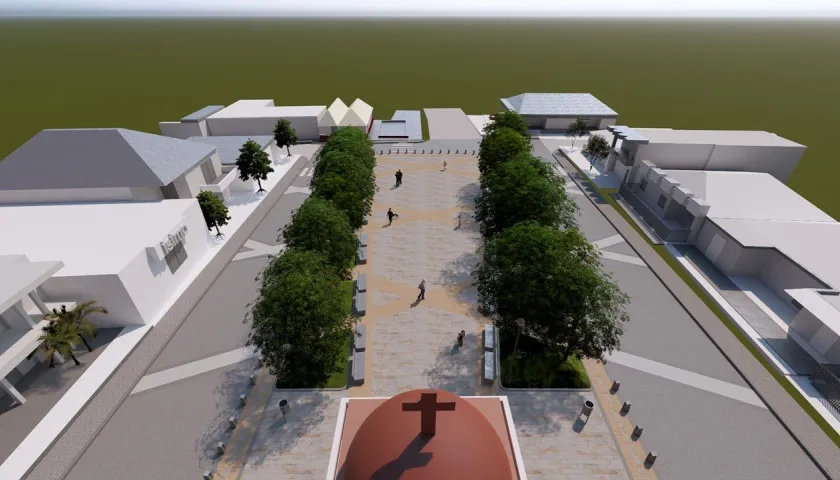 Render de Plaza de Juan de Acosta.