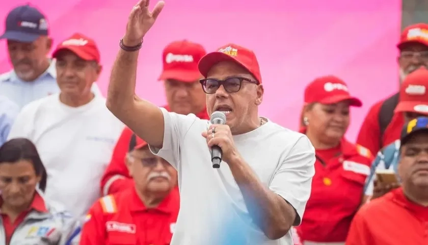 El presidente del Parlamento venezolano y jefe negociador del chavismo, Jorge Rodríguez.