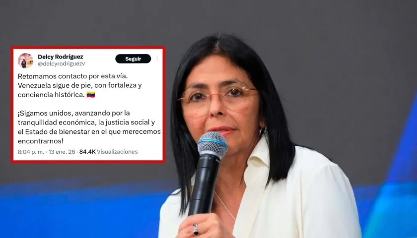 La presidenta encargada de Venezuela, Delcy Rodríguez.