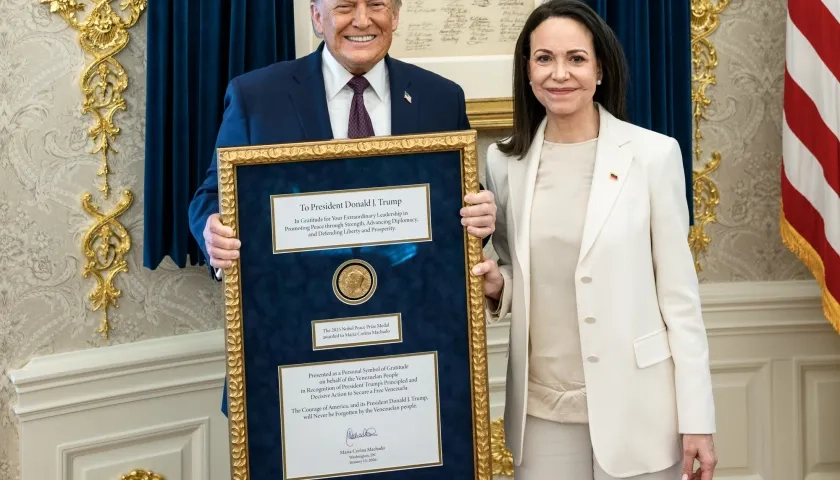 Donald Trump y María Corina Machado.
