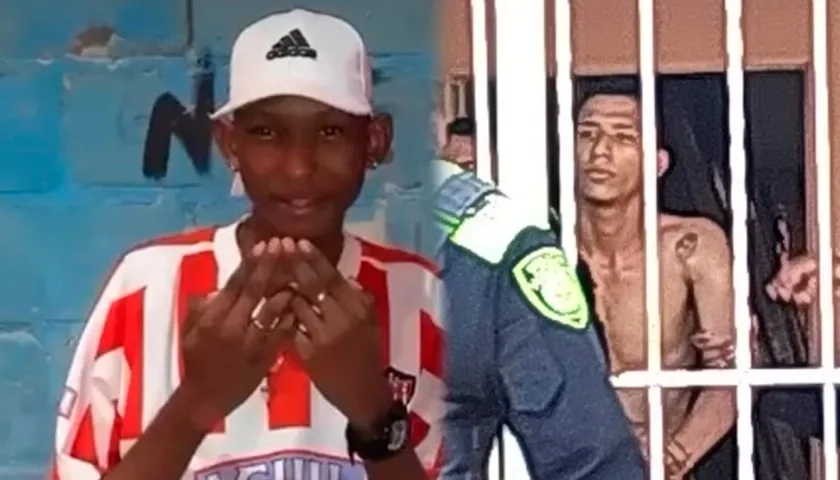 Ángelo Rafael Pacheco Pacheco, víctima, y Michell De Leones Martínez, victimario. 