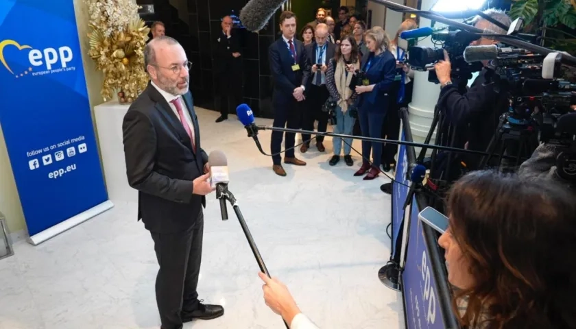 El presidente del grupo popular, Manfred Weber.