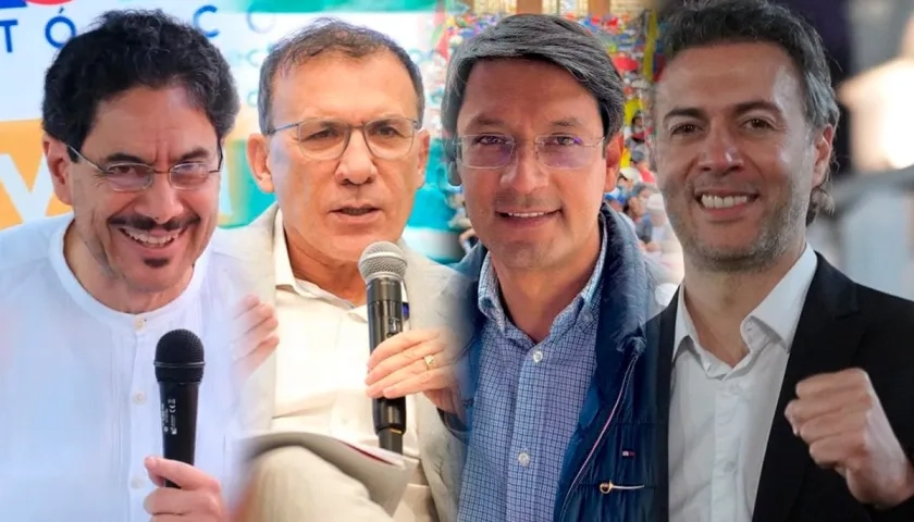 Iván Cepeda, Roy Barreras, Camilo Romero y Daniel Quintero.