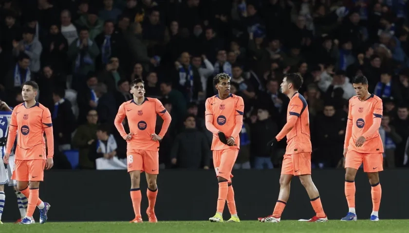 Lamento de los jugadores del Barcelona.