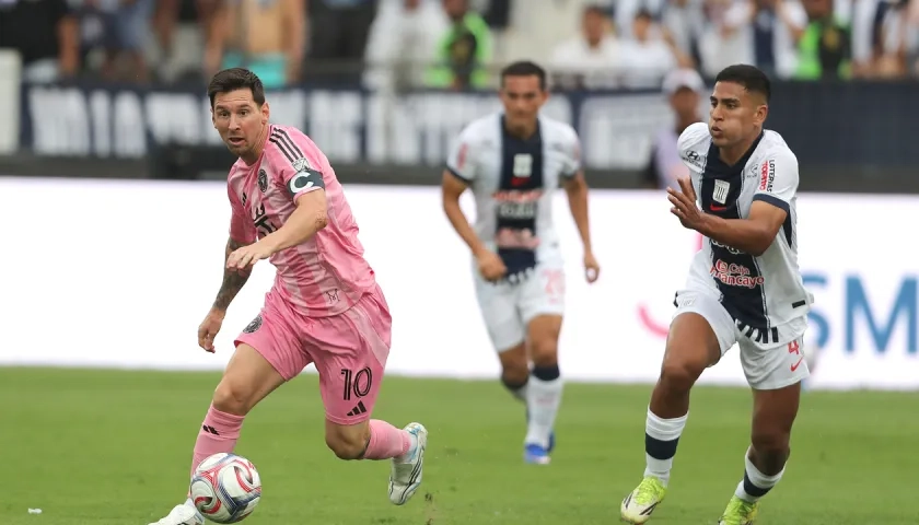 El argentino Lionel Messi durante el amistoso del Inter Miami contra Alianza Lima.