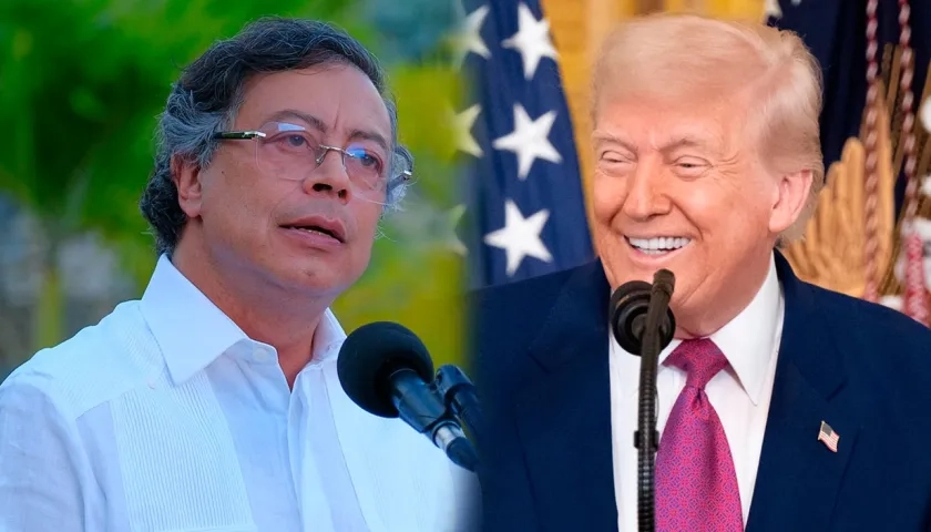 Presidentes Gustavo Petro y Donald Trump.