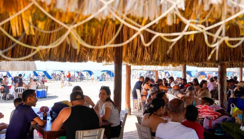 Visitantes de las playas en Atlántico. 