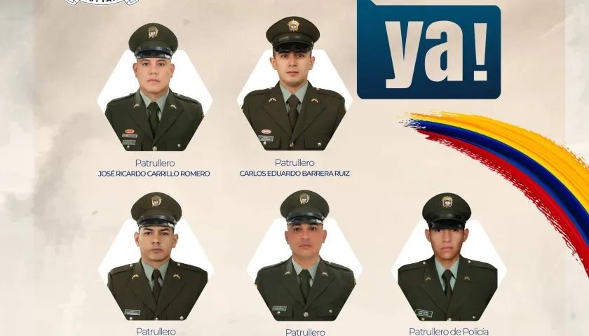 Policías secuestrados