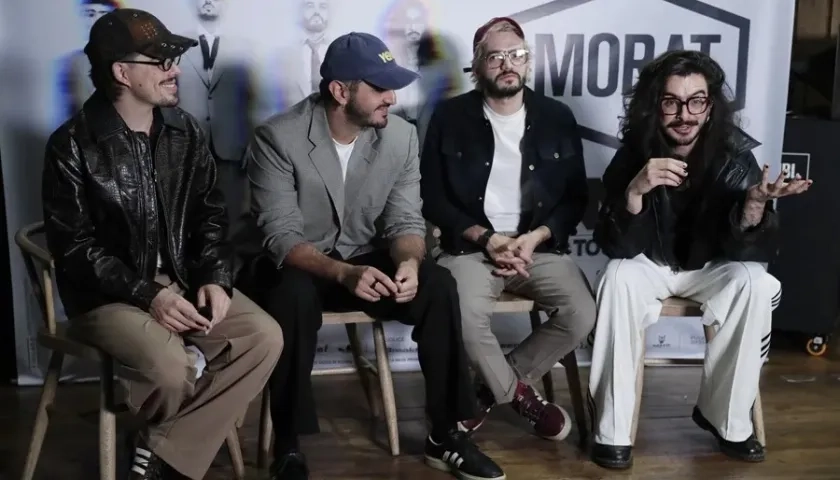 Integrantes de la banda Morat. 