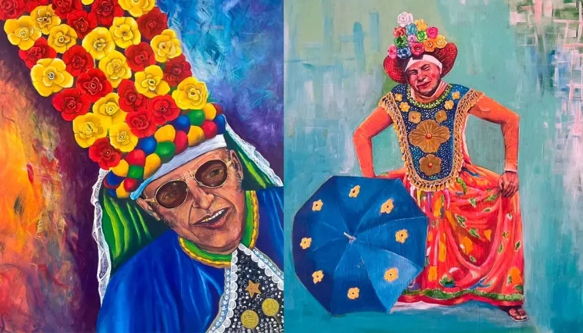 Obras de Carlos Meza y Jaime Castillo.