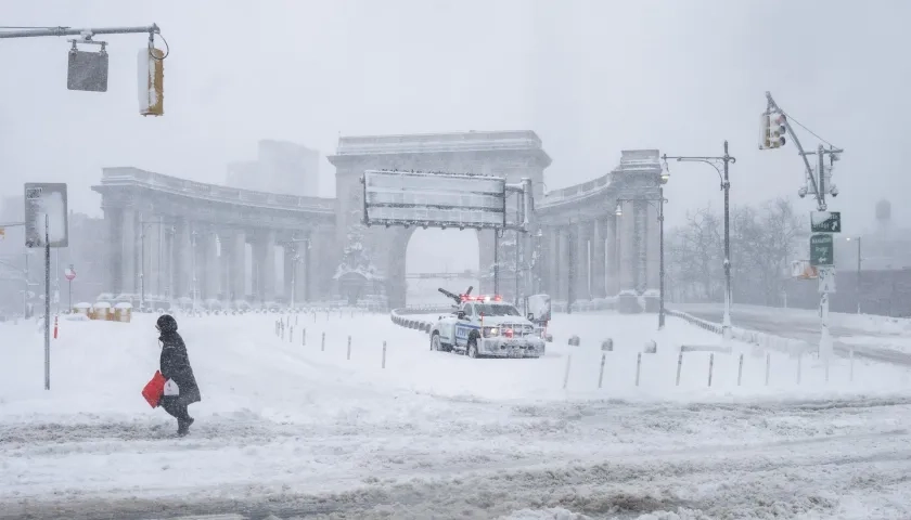 Tormenta de nieve en Nueva York.