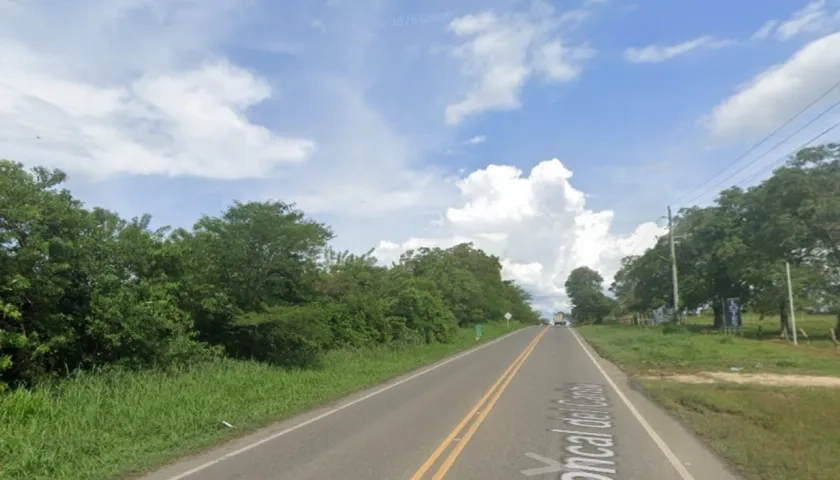 Vía a Pital de Megua, en Baranoa. 