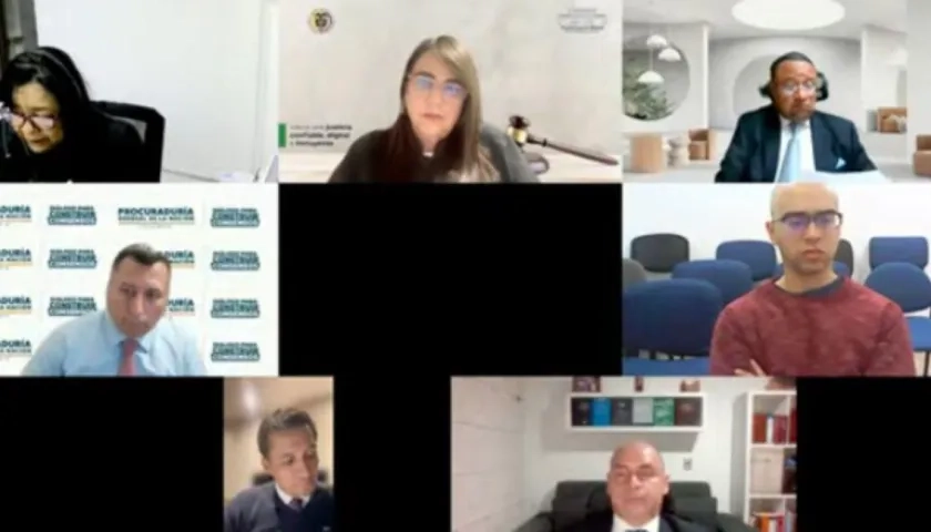 Aspecto de la Audiencia a Juan Carlos Suárez Ortiz y Ricardo Rafael González Castro