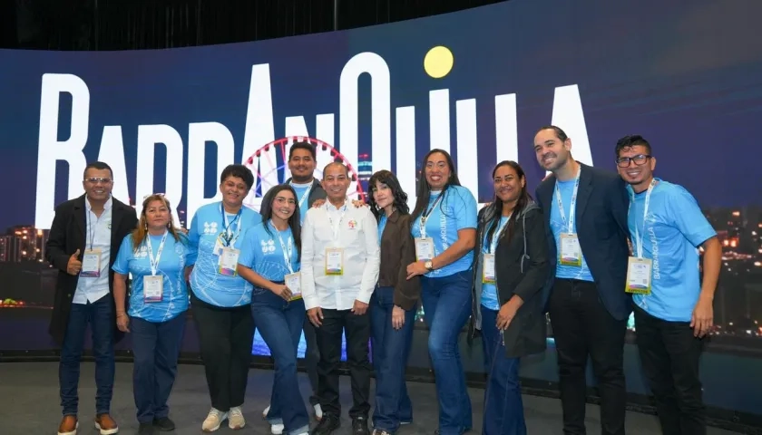 Equipo de la Alcaldía de Barranquilla en la Vitrina de Anato.