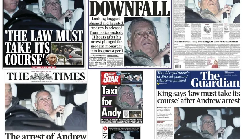 Las portadas de los medios británicos.