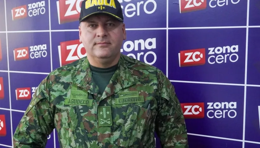 Teniente Coronel, Andrés Agudelo, comandante de esta Unidad Militar.
