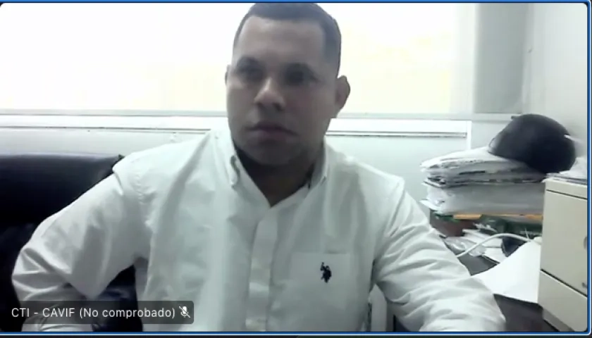 El concejal Alexis Castillo durante la audiencia virtual de este martes. 