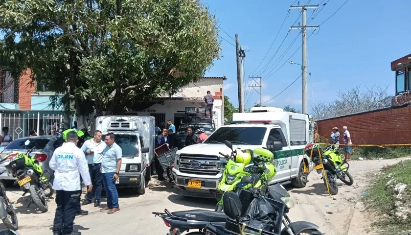 Escenario de un crimen en Soledad el mes de febrero. 
