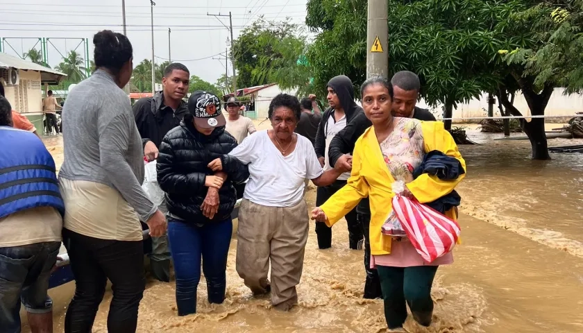 Damnificados por fuertes lluvias.