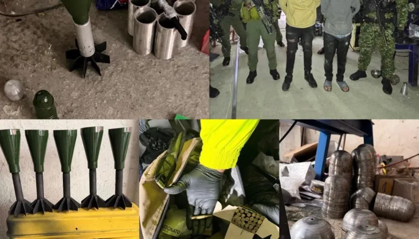 Los explosivos y los capturados.