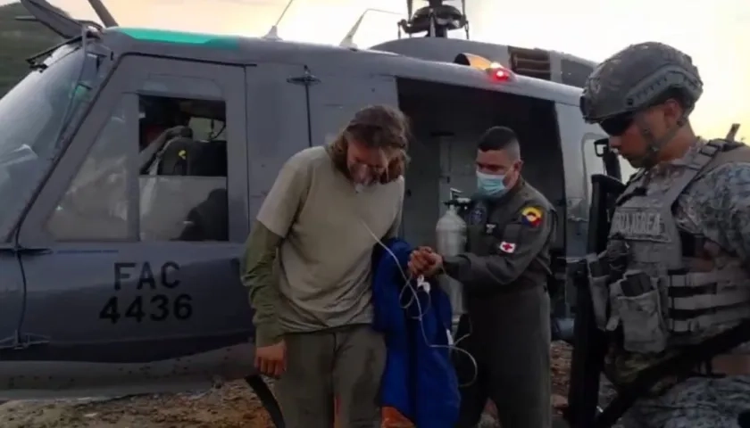 El estadounidense rescatado.