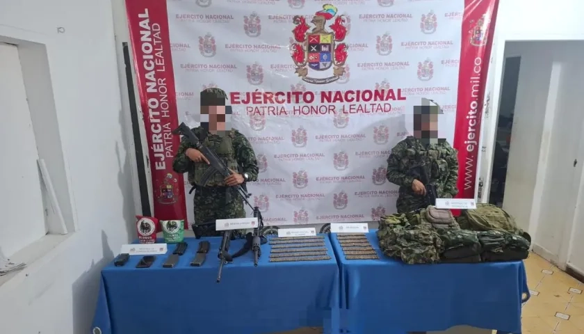 Elementos incautados. 