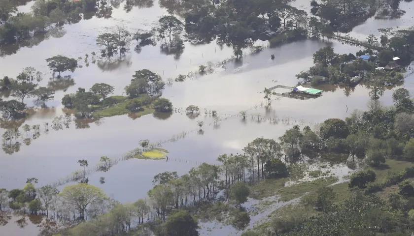 Inundaciones en el departamento de Córdoba. 