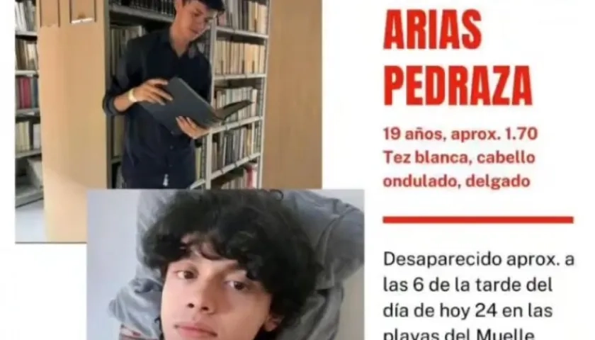 Buscan a Mateo Arias Pedraza.