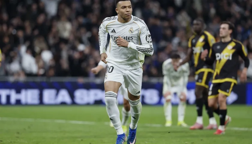 La celebración de Mbappé.