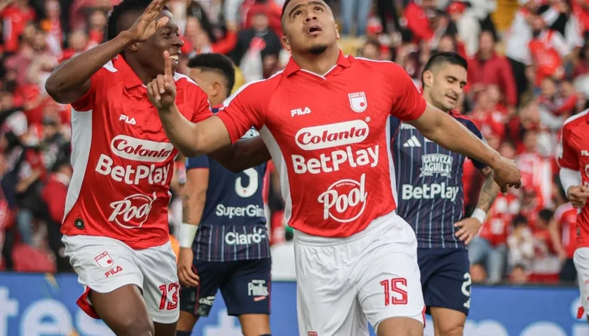 Iván Scarpetta hizo el segundo gol de Santa Fe. 