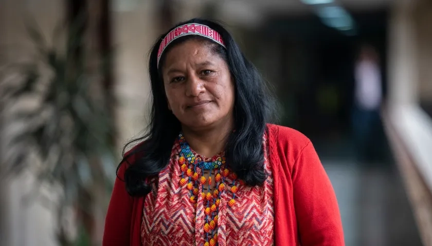 La senadora indígena Aída Quilcué.