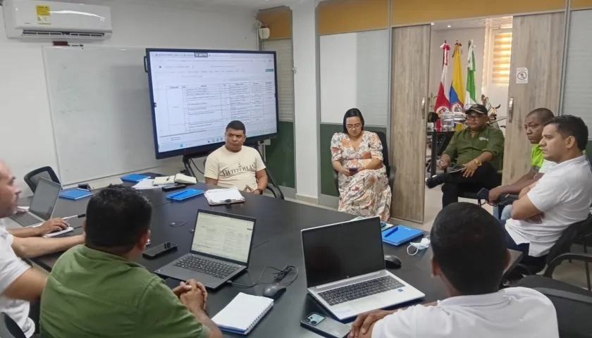 Reunión de directivos de Aqualia y la Alcaldía de Galapa. 