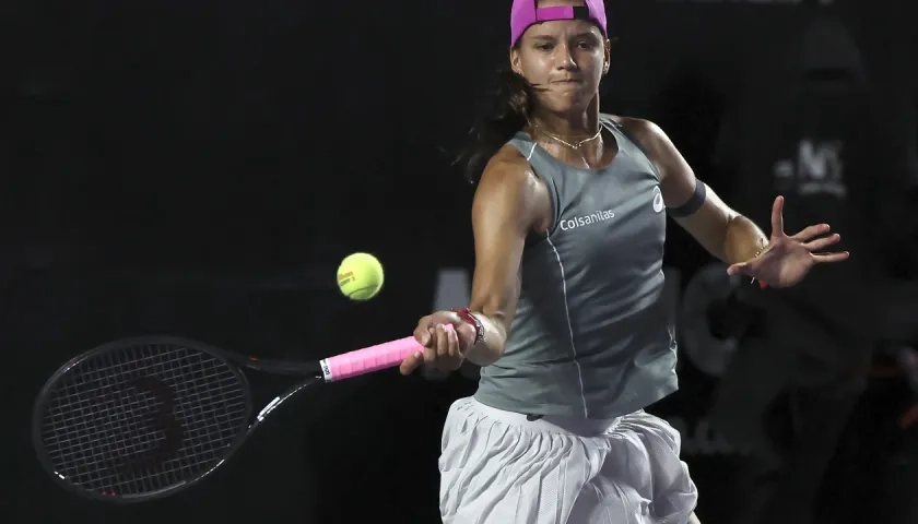Emiliana Arango durante su partido contra la rusa Anastasia Potapova.